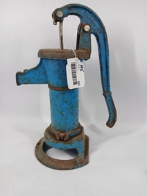 Blue Painted Pitcher Pump