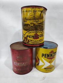 Pennzoil & Kendall Motor Oil Cans