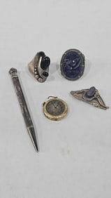 Sterling Silver Ring, Pendant, and Mechanical Pencil