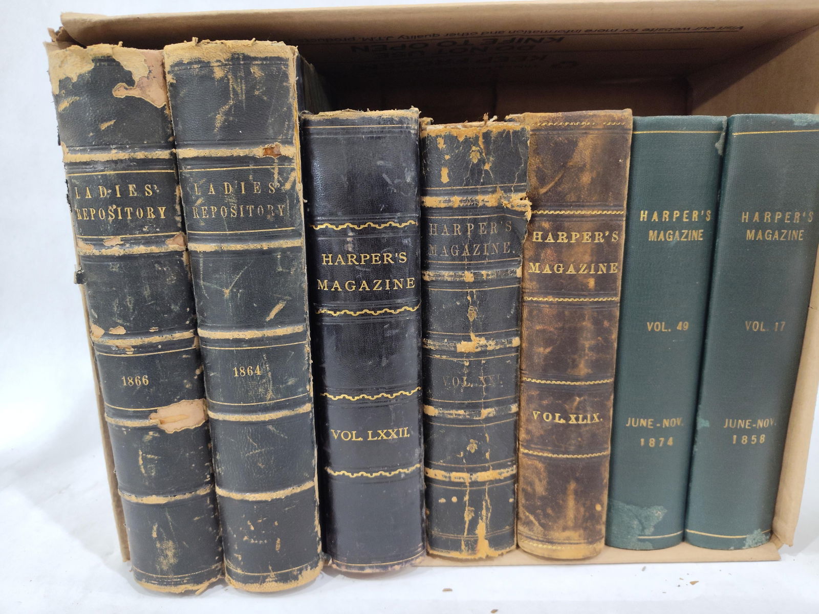 Ladies Repository and Harpers Magazine Books (1 of 4)