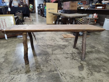 Live Edge Rustic Bench