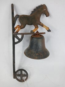 Cast iron horse door /dinner bell