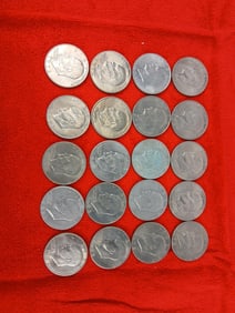 20 1972 Eisenhower dollar coins