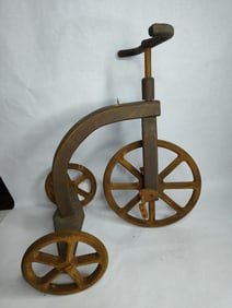 Wooden hand crafted tricycle
