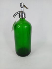 C.J Reasbeck & sons green seltzer bottle