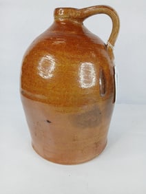 F.H.Cowden Salt glazed 1 gal cock jug w/ turkey droppings