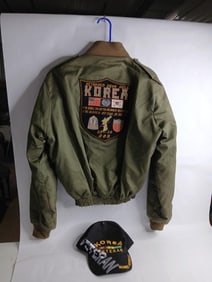 Returned from hell Korean war jacket and korea veteran ball cap