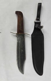 15 in pakistan bowie knife with sheath
