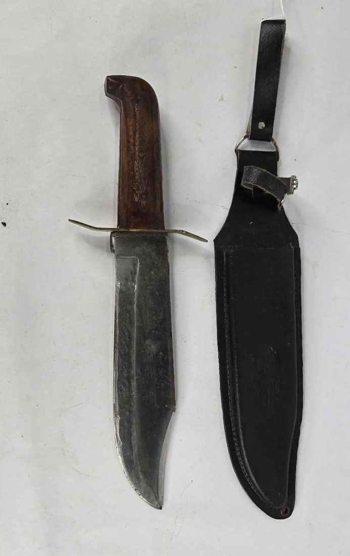 15 in pakistan bowie knife with sheath (1 of 9)