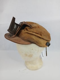 Early coal miner teapot lamp and cap