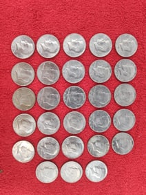 28 Kennedy half dollars
