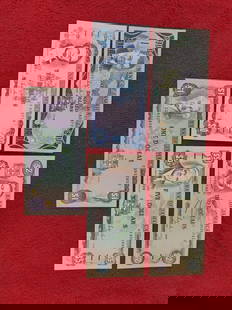 Jamaica paper currency: 1,2,10,and 100 dollars bills