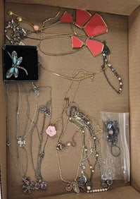 Silver and gold tone necklaces