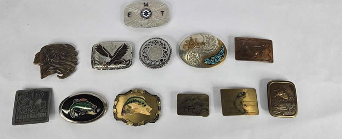 12 belt buckles