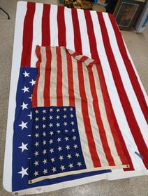 48 and 50 star american flags