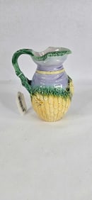 Majolica Ram head pitcher