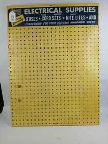 Eagle electrical supplies advertising painted pegboard