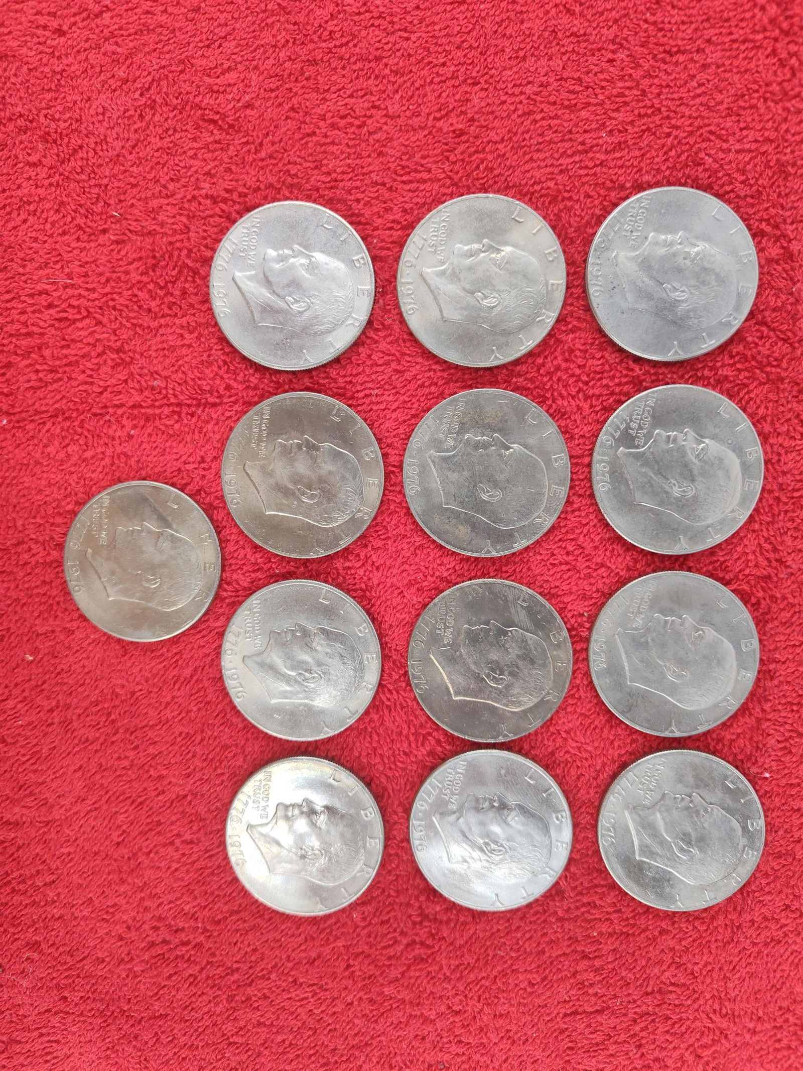 13 bicentennial Eisenhower dollars (1 of 4)