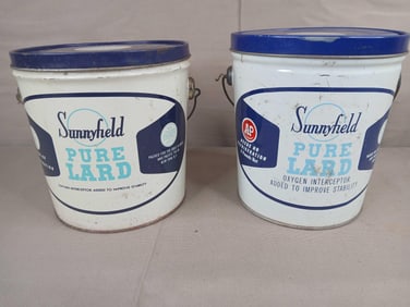 Two Sunnyfield Tins With Lids