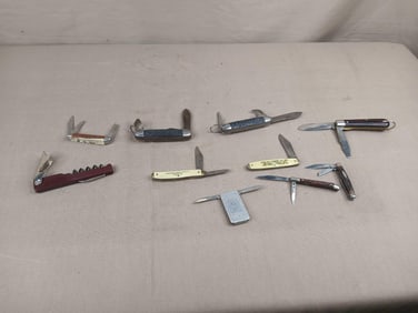 Colonial,sabra and advertising pocket knives