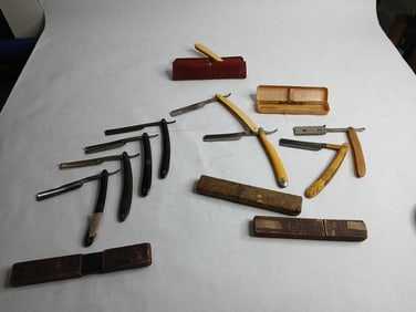 9 antique straight razors