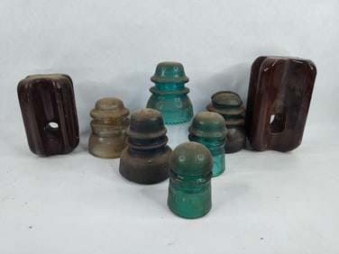 Porcelain and glass insulators