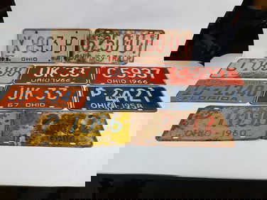 1950th and 60th licence plates