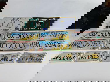 Texas & Florida motorcycle and Ohio vehicle licence plates