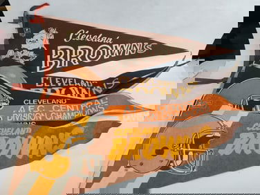 5 Cleveland browns team pennants