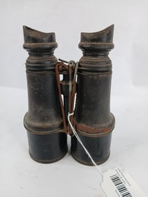 Leather bound antique binoculars