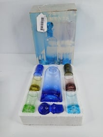 Classic elements multi color six shooters and decanter