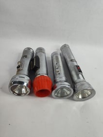 1970th eveready ,ranger and swan chrome flashlights