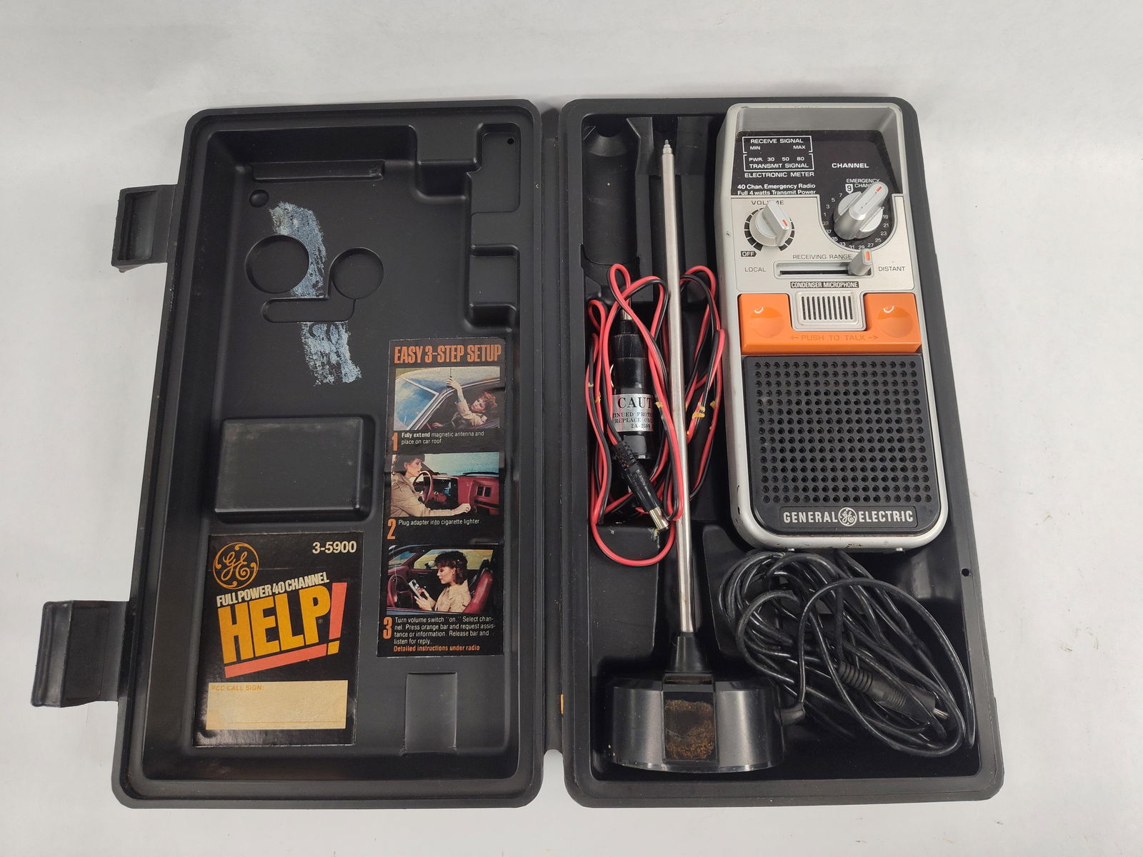 GE full power 40 channel 2 way citizens band radio: untested