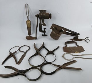 Sargent food grinder ,universal potato masher ,jar wrenches and more