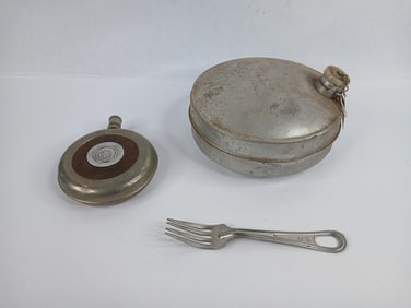 Palco 2 qt canteen ,DGB flask and U.S fork