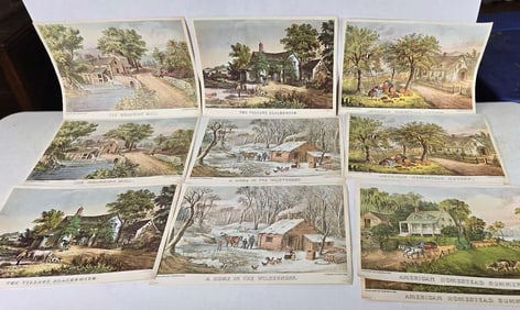 10 Currier & Ives lithos