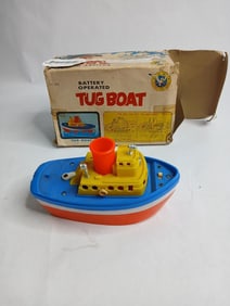 Toy town battery operated tug boat
