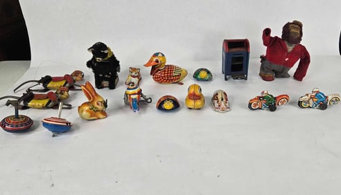 Tin litho wind up and friction toys