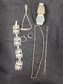 sterling watch ,necklaces and more