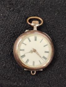 Cylindre Rubis 90 .800 silver wind up watch