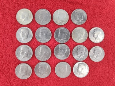 18 kennedy half dollars