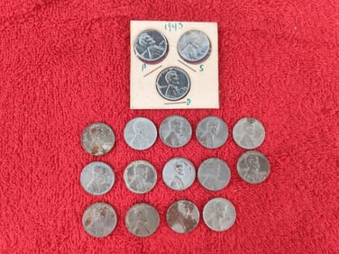 17 steel wheat pennies