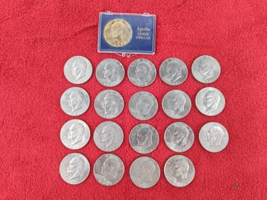 20 Eisenhower half dollars
