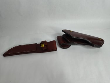Ernie Hill speed leather pistol holster and K brand 138-5 knife sheath