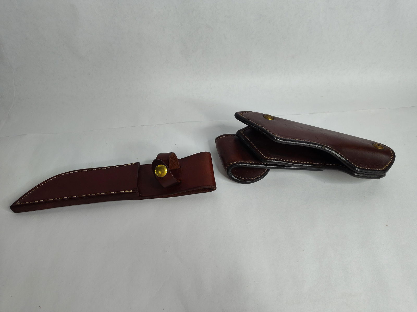 Ernie Hill speed leather pistol holster and K brand 138-5 knife sheath: .