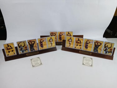 3 1994 Shaquille O Neal limited Ed. 5 ceramic card set with display