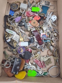 Lots of keys and keychains