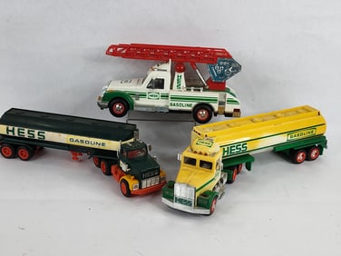 Hess gasoline tanker and ladder trucks