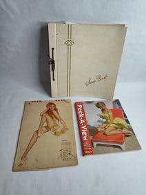 1945 Esquire A.Varga pin up girls calendar ,2010 edition peek-a-view pin up gallery and signed