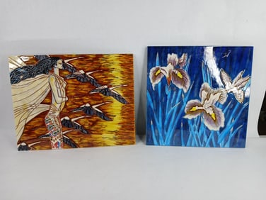 Ting Shao Kuang ang flower art hanging tiles